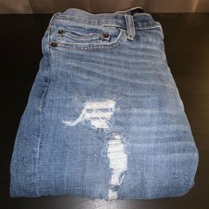 Ripped Denim Super Skinny Jeans